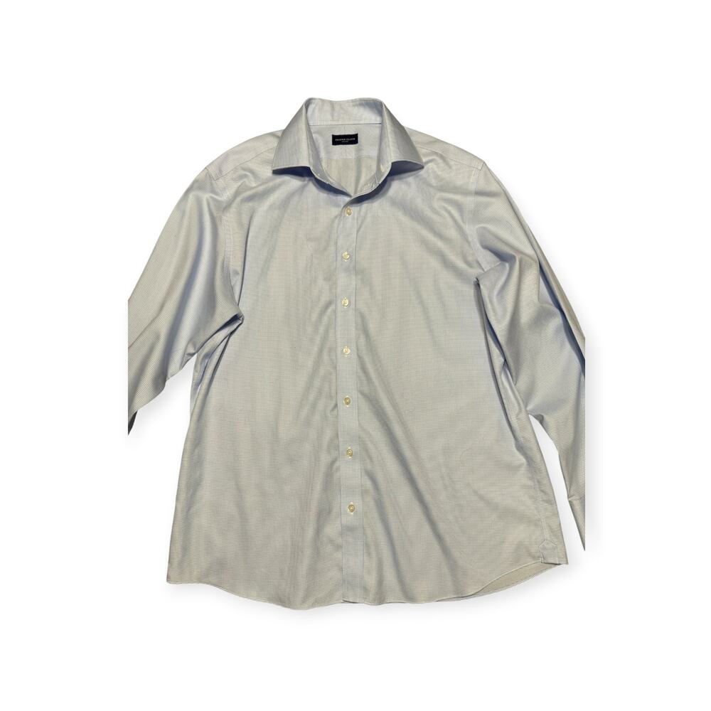 Proper Cloth Dress Shirt Size Blue 100% Cotton